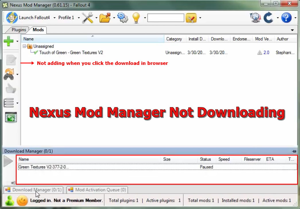 nexus mod manager login server down